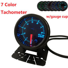 52mm Tacho Gauge 7 Color 2-116 Tachometer Tacho Meter Gaugewcup 08000 Rpm