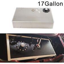 17 Gallon Polished Race Drift Strip Fuel Cell Gas Tank With Level Sender Silver