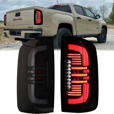 Led Tail Lights For 2015-2022 Chevy Colorado Black Smoked Turn Signal Lamps Pair