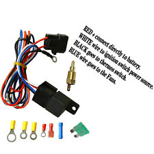 Electric Fan Relay 175-185 Wiring Sensor Kits Temperature Switch Thermostat Kit