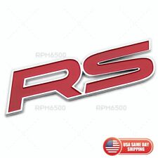 Universal 3d Rs Racing Sport Car Logo Badge Decal Sticker Emblem Decorate Marker