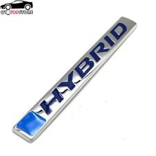 1pc Hybrid Logo Car Side Fender Rear Trunk Emblem Badge Decals Blue Chrome