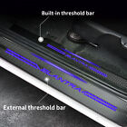 For Hyundai Elantra Anti Scratch Sticker Carbon Fibre Door Sill Scuff Cover Blue