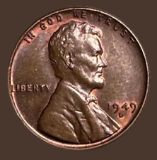 1949 D Lincoln Wheat Cent Us Coin One 1c Denver 6590n Almost Uncirculated