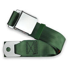 Retrobelt Dark Green Aviation Lap Belt 75 No Hardware Safety Seatbelt Classic