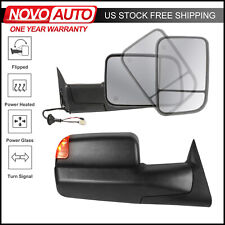Power Heated Led Signal Towing Mirrors For 1998-2002 Dodge Ram 3500 2500 1500