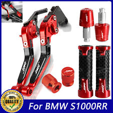 For Bmw S1000rr Cnc Motorcycle Adjustable Brake Clutch Levers Handle Grips Cap