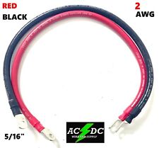 2 Awg Gauge 516 Lug Battery Cable Inverter Cables Solar Rv Car Golf