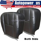 For 2007-2014 Chevy Silverado Bottom Leather Seat Cover Black Driver Passenger