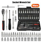 46pcs 14 Ratchet Wrench Combination Package Socket Tool Set Auto Car Repairing