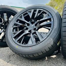 22 Black 2024 2023 2022 2021 Chevy Silverado Tahoe Suburban Wheels Rims Tires