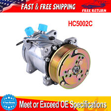 New Ac Compressor W Clutch For Sanden 508 Style 7-groove Serpentine Belt Chrome