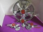 4 Custom Caps 2 Bar Spinners  Vintage Cragar Ss 14 15 Uni Lug Wheels Redbow