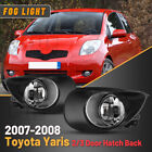 Fog Lights For 07-08 Toyota Yaris Hatchback Clear Lens Replace Lamp Wires Switch