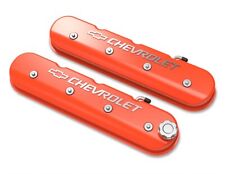 Holley 241-403 Tall Ls Valve Cover With Bowtiechevrolet Logo - Factory Orang...