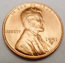 1951 D Lincoln Wheat Cent Penny Ave Circulated Free Shipping