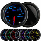 New Glowshift 52mm Smoked 7 Color Turbo 35 Psi Boost Gauge Meter Kit