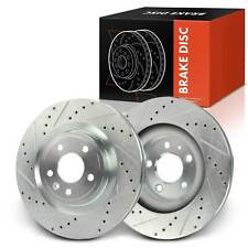 2x Front Left Right Drilled Brake Rotors For Ford Mustang 2011-2014 3.7l 5.0l