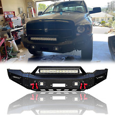 Vijay For 2006-2008 Dodge Ram 1500 Steel Front Bumper With Winch Plateled Light