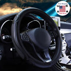 15 Car Accessories Steering Wheel Cover Pvc Leather Breathable Anti-slip Black