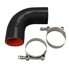 3 3ply 90 Degree Elbow Silicone Hose Coupler 76mm Intercooler Pipe Bkrd Clamp