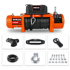 X-bull 13000lb Winch Electric Winch Synthetic Rope 12v Trailer Towing Truck 4wd