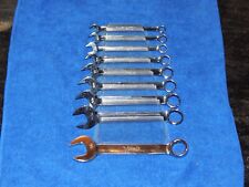 Snap-on Sae 9pc Short Stubby Combination Wrench Set 516 - 34 Oex Series