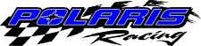 Polaris Racing Checker Snowmobile Sticker Decal Blue 5x22
