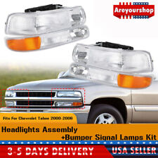 For 99-02 Chevy Silverado 00-06 Tahoe Suburban Headlights Bumper Signal Lamp New