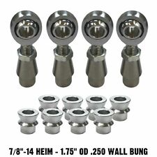 78 Chromoly Heim Joint 1.75 Od .250 Wall Sway Bar Tie Rod End Kit Hms Spacers
