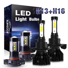 For Gmc Yukon Xl 1500 2500 2007-2014 Front Led Headlight Hi Lo Fog Light Bulbs