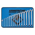 Armstrong 52634 15pc 12pt Metric Full Polish Long Combination Wrench Set 52-634