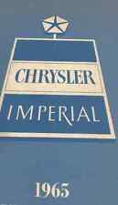 1965 Chrysler Newport 300 Imperial Crown Lebaron Service Shop Repair Manual New