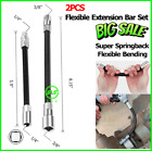 2pc Flexible Extension 8 X 38 6 X 14 Socket Bar Ratchet Drive Long Flex