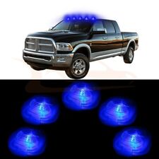 5x Clear Cab Marker Roof Lights Cover5x Blue Instrument Lamps For Ford F-350