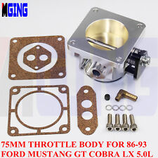 2.95 75mm Throttle Body High Flow For Ford Mustang 86-93 Gt Cobra Lx 5.0l Ss