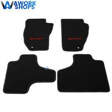 For 08-13 Jeep Liberty Black Floor Mats Nylon Carpets Front Rear W Red Sport