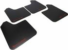 Rally Armor Basic Universal Fitment Mud Flaps Set Of 4 W Red Logo Lettering Ob