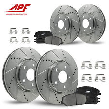 Front Rear Zinc Drillslot Brake Rotorspads For Ford Mustang 336mm 2011-2014