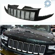 For 14-16 Jeep Grand Cherokee Srt8 Type Honeycomb Mesh Front Upper Grille Black