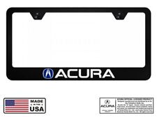 Acura Black Unbreakable Polycarbonate License Plate Frame - Blue - Licensed
