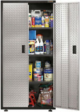 Gladiator 72x 36x 18 Steel Freestanding Garage Storage Cabinet Silver Tread