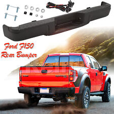 Fit For 2009-2014 Ford F150 Black Rear Steel Bumper Assembly Wo Park Assist