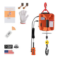 1100lbs Portable Electric Hoist Winch 3-in-1 Wiredwireless Remote Control