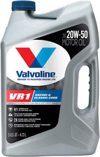 Valvoline Vr1 Racing Sae 20w-50 High Performance High Zinc Motor Oil 5 Qt