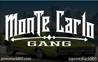 Monte Carlo Gang Chevy Diecut Vinyl Window Decal Sticker Car Truck Lowrider Jdm