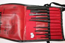 Snap-on Tools 9 Piece Punches And Chisels Set Gauge And Kit Bag Usa