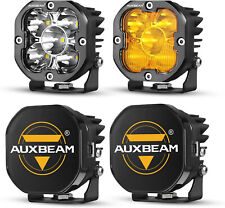 Auxbeam 3 Amber Led Work Light Bar Pods Driving Fog Lightsblack Covers Shield