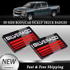 2pack For Chevy Silverado Emblems 88-98 Side Bodycab Pickup Truck Badges Red