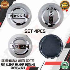 Set Of 4 Silver Nissan Wheel Center Cap 54mm For Altima Maxima 40343au51a